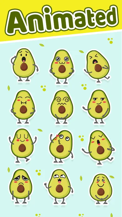 Capturas de pantalla de Avocado: Animated Stickers