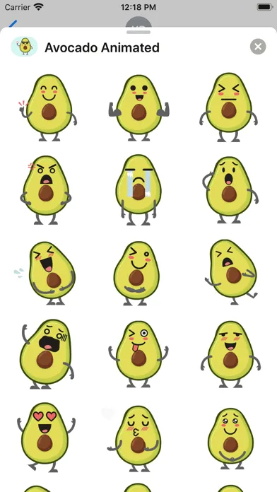 Capturas de pantalla de Avocado: Animated Stickers