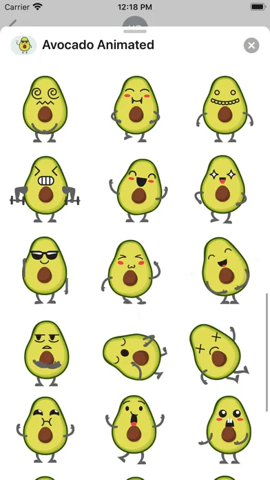Capturas de pantalla de Avocado: Animated Stickers