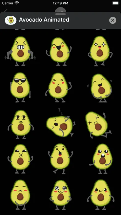 Capturas de pantalla de Avocado: Animated Stickers