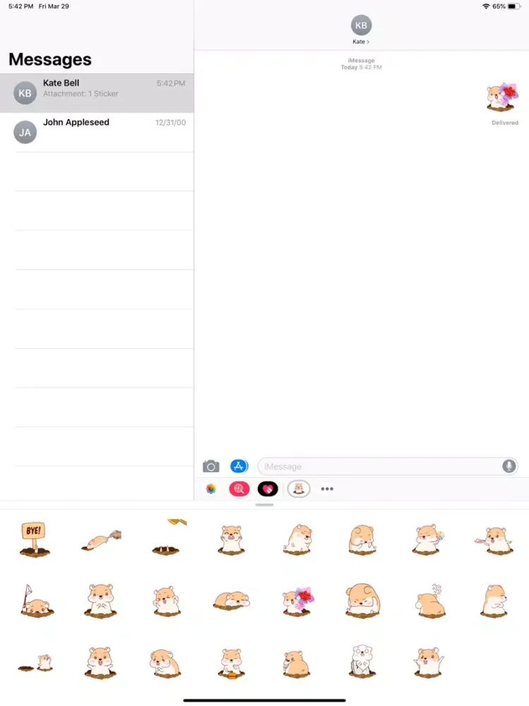 Baby Hamster Animated Stickers iPad  سکرین شاٹس