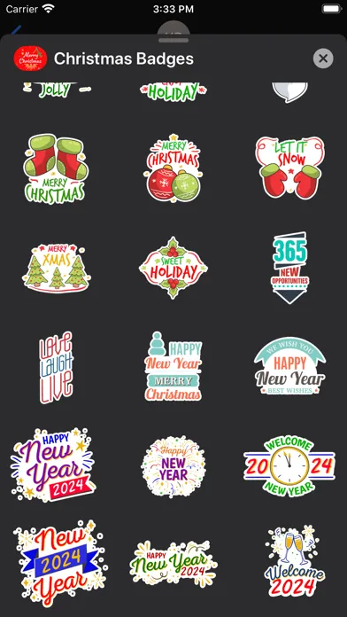 Christmas & New Year Badges应用截图
