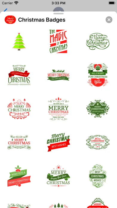 Christmas & New Year Badges应用截图