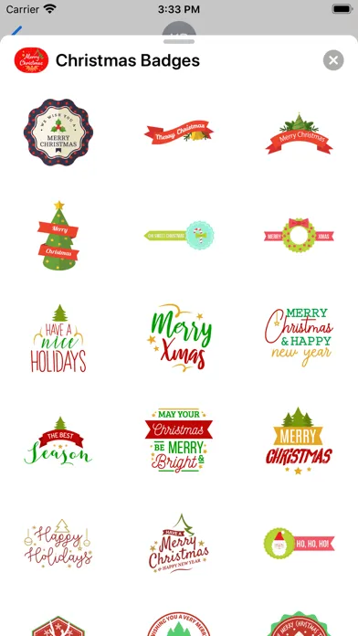 Christmas & New Year Badges应用截图