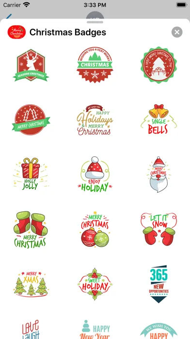 Christmas & New Year Badges应用截图