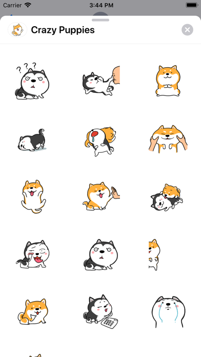 Screenshot di Crazy Pups: Animated Stickers