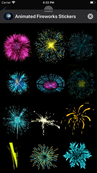 Animated Fireworks: Stickers سکرین شاٹس