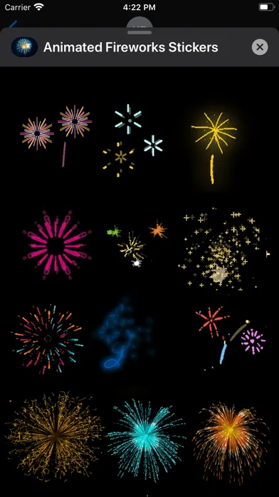 Animated Fireworks: Stickers سکرین شاٹس