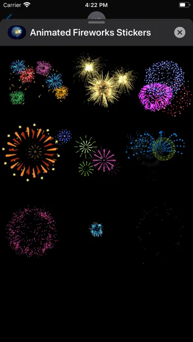 Animated Fireworks: Stickers سکرین شاٹس