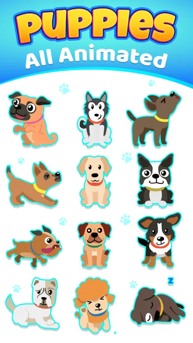 Tangkapan skrin Funny Dogs: Animated Stickers