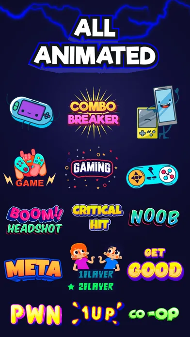 Gamer OP Stickers Ekran Görüntüleri