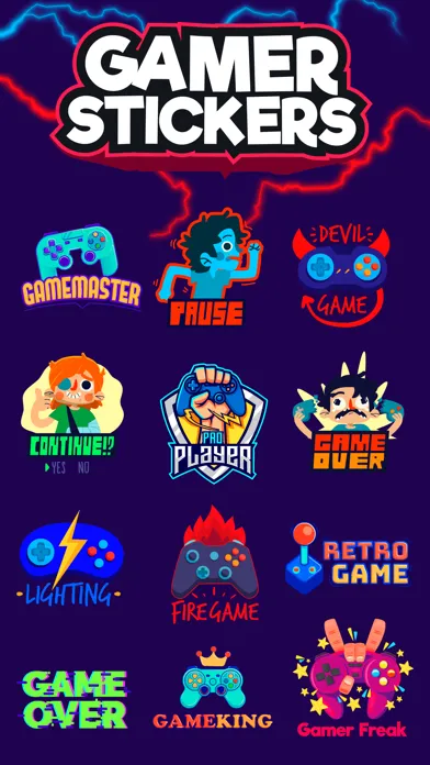 Gamer OP Stickers Ekran Görüntüleri
