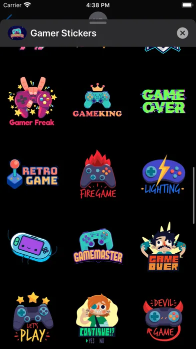 Gamer OP Stickers Ekran Görüntüleri