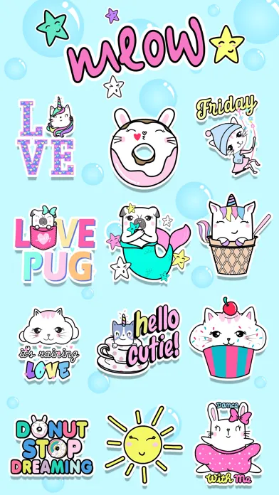 Capturas de tela do Meowgical: Animated Stickers