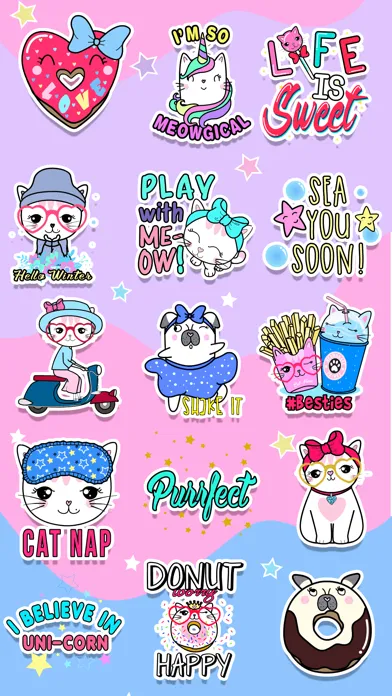 Capturas de tela do Meowgical: Animated Stickers