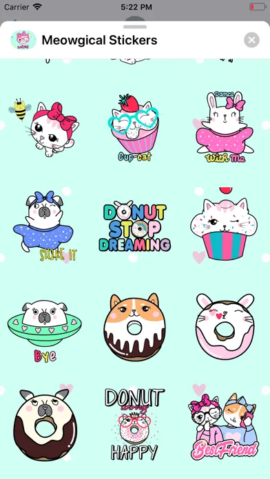 Capturas de tela do Meowgical: Animated Stickers