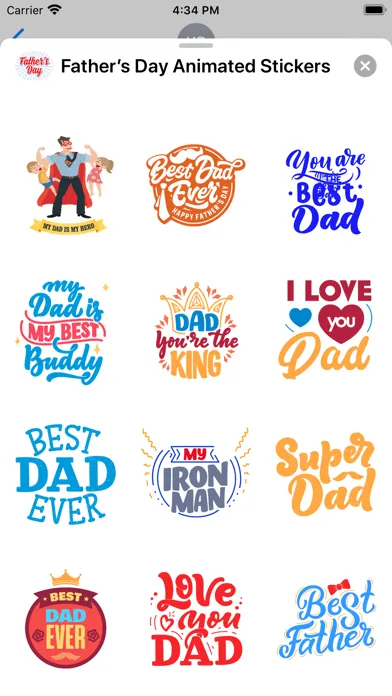 Father’s Day Animated Stickers Screenshots