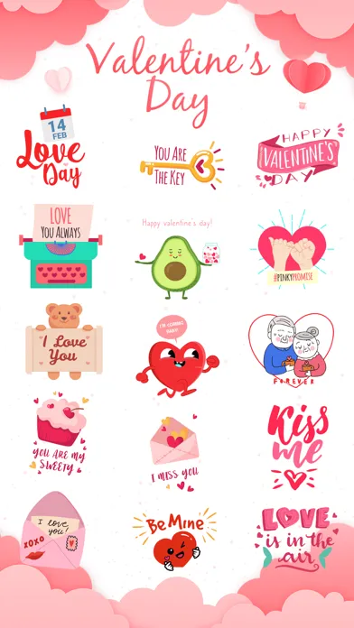 ภาพหน้าจอของ Valentine’s Day Stickers ⋆