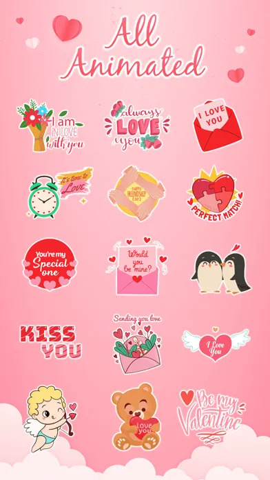 ภาพหน้าจอของ Valentine’s Day Stickers ⋆