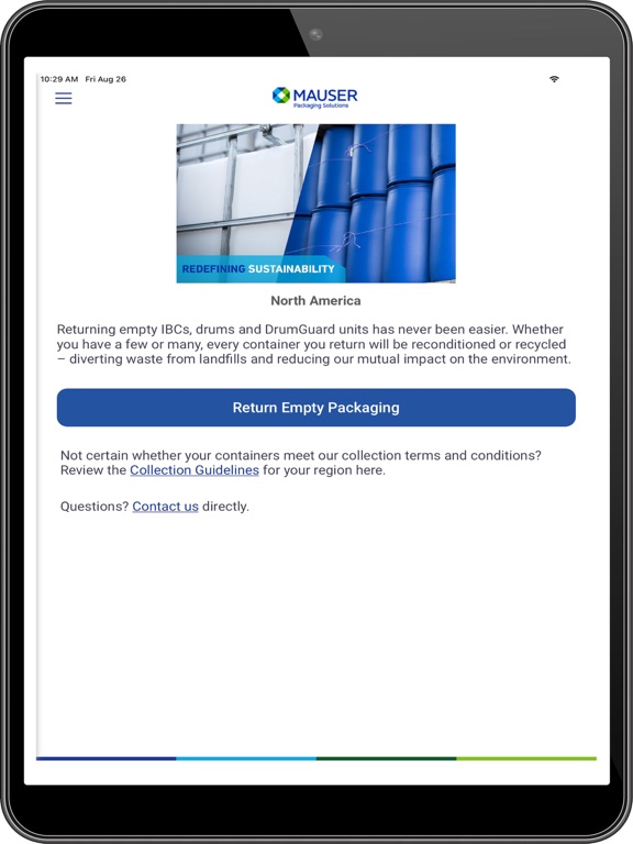 Mauser Packaging Solutions iPad  スクリーンショット