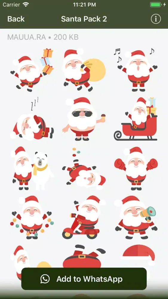 Capturas de tela do Santa Claus Stickerzzz