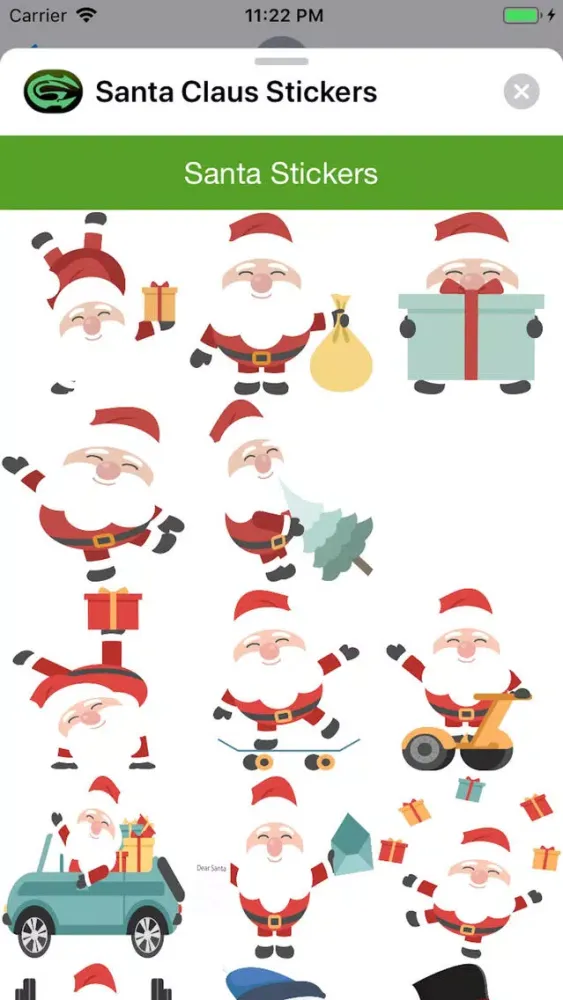 Capturas de tela do Santa Claus Stickerzzz