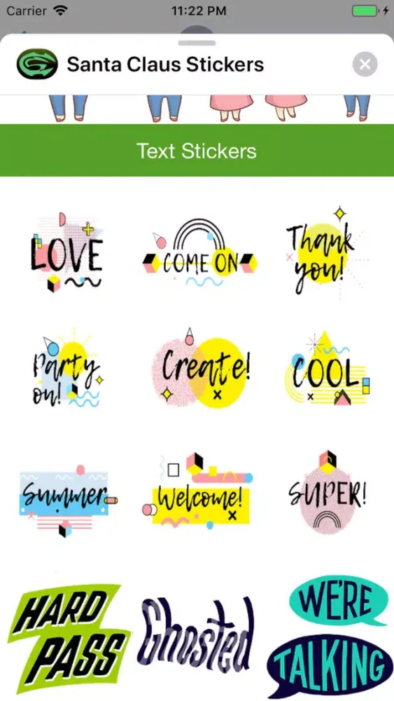 Capturas de tela do Santa Claus Stickerzzz