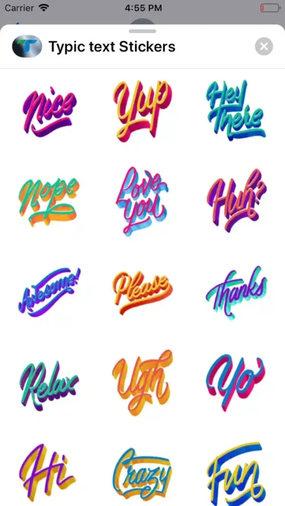 Typic Text Stickers應用截圖
