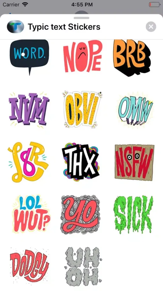 Typic Text Stickers應用截圖