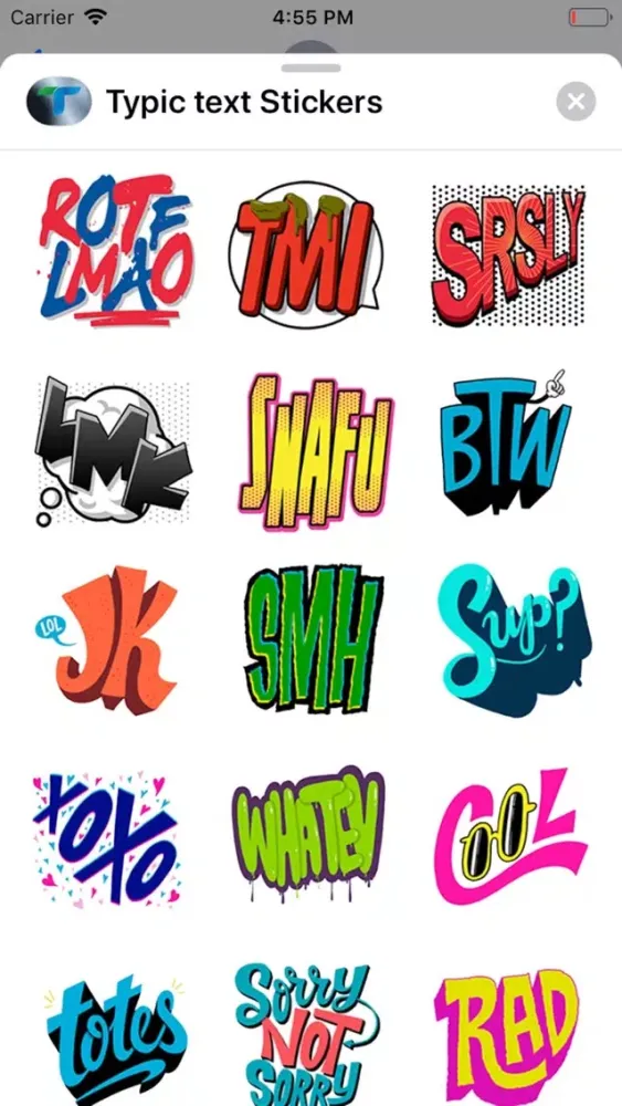 Typic Text Stickers應用截圖