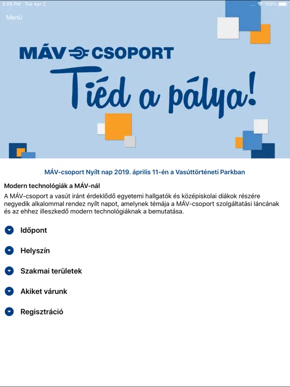 Screenshot di Nyílt nap iPad 