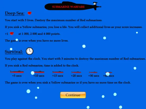 Tangkapan skrin Submarine Warfare iPad 