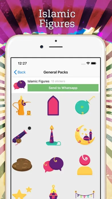 Capturas de tela do İslamic Stickers, WaStickerApp