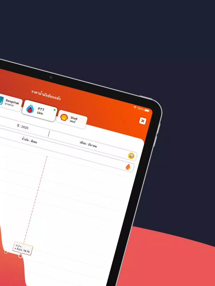 ราคาน้ำมัน - Thai Oil iPad  سکرین شاٹس