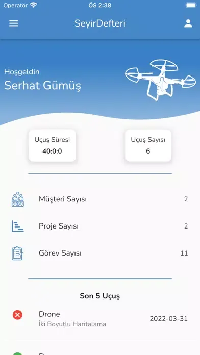 Capturas de tela do SeyirDefteri:Uçuş Yönetimi