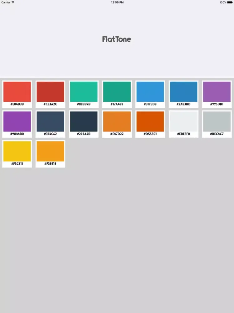 Скриншоты FlatTone - Flat Colour For Design iPad 
