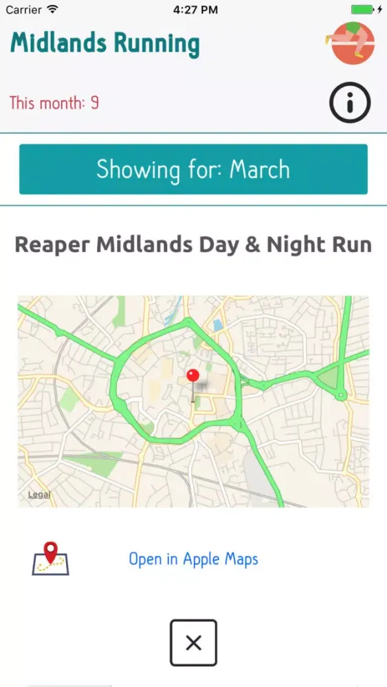 Tangkapan layar Midlands Running Events For Marathon UK Sports