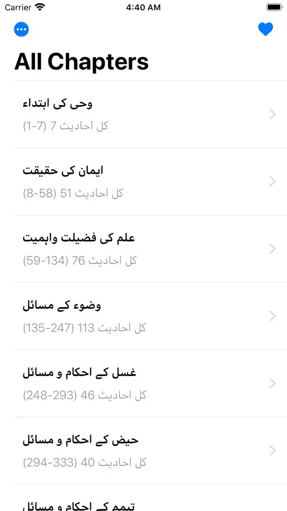 Sahih Bukhari Hadith スクリーンショット