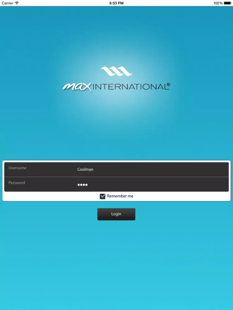 Tangkapan skrin The Max App System iPad 