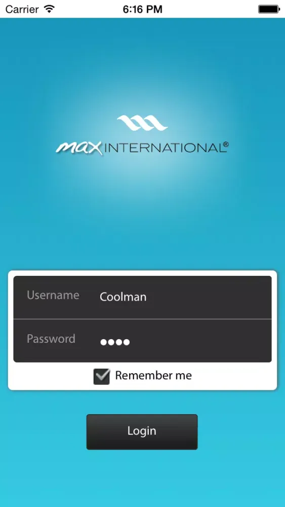 Tangkapan skrin The Max App System