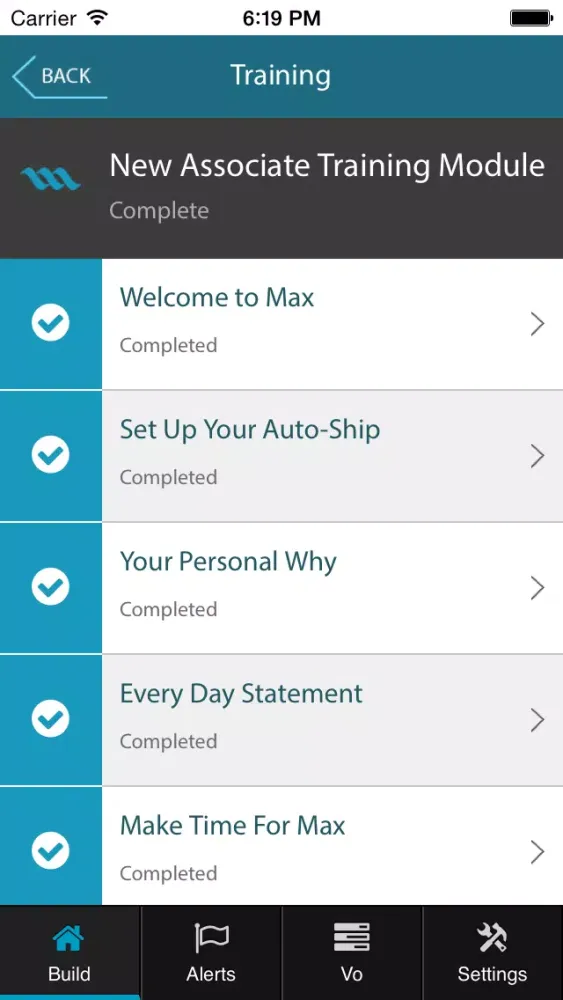 Tangkapan skrin The Max App System
