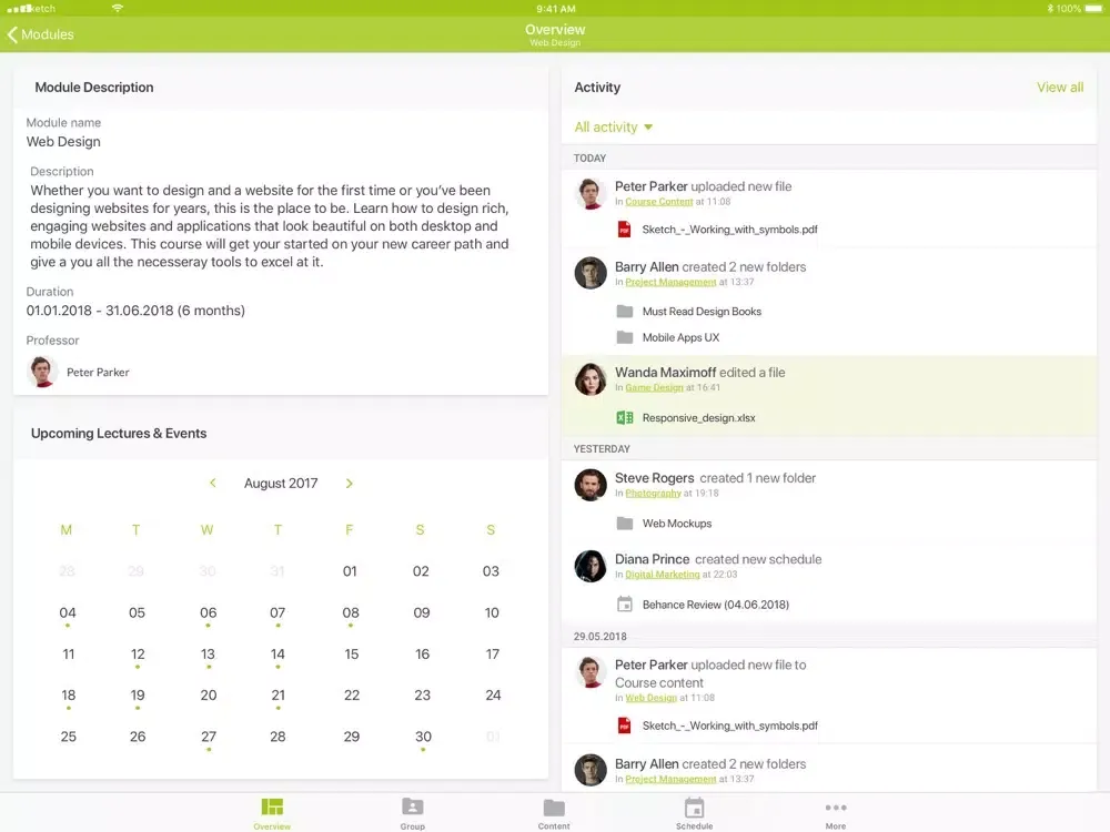EMBA UZH iPad  سکرین شاٹس