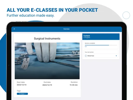 ภาพหน้าจอของ Swiss College of Surgeons iPad 
