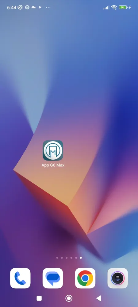 Tangkapan skrin App G6 Max