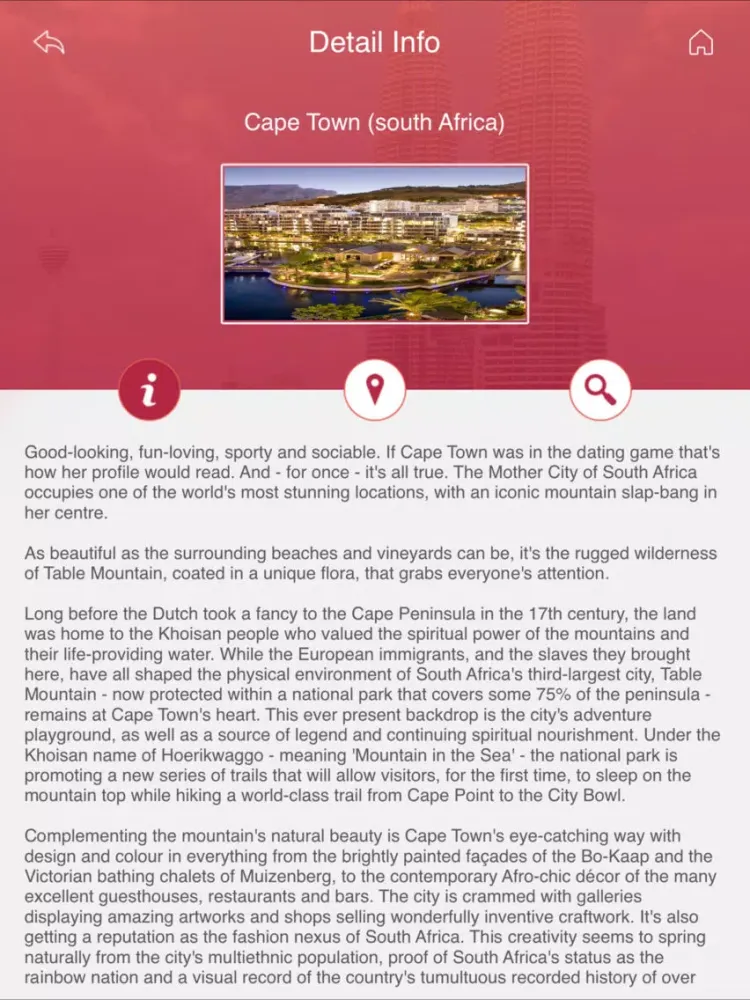 Ảnh chụp màn hình của Famous Cities iPad 