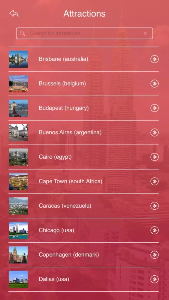 Ảnh chụp màn hình của Famous Cities