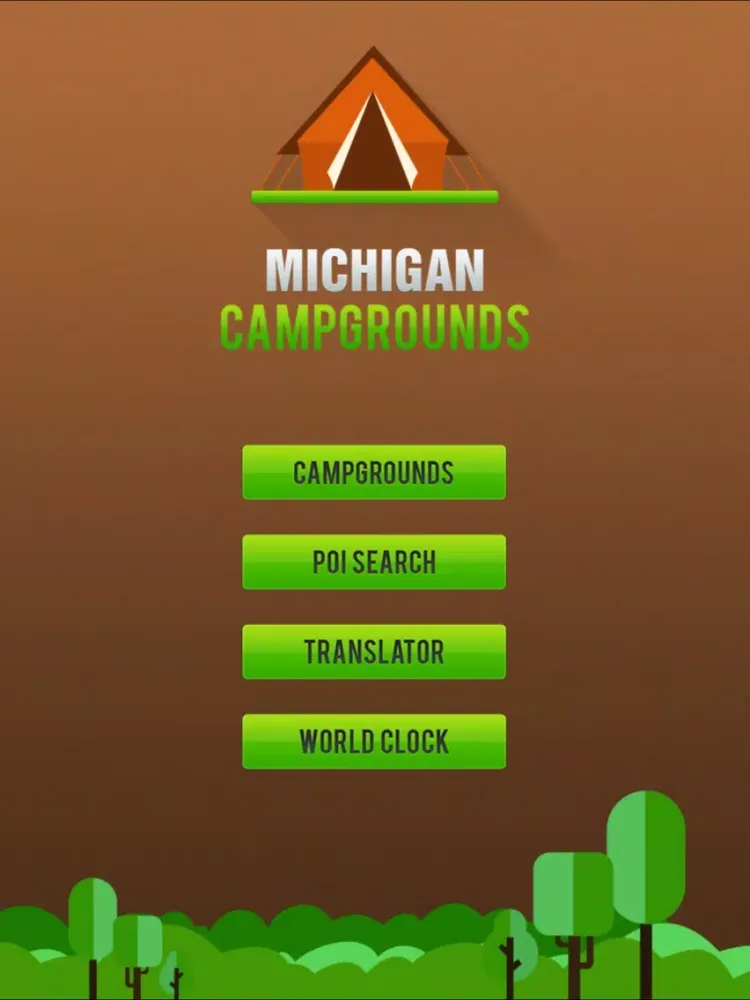 Tangkapan skrin Michigan Camping & RV Parks iPad 