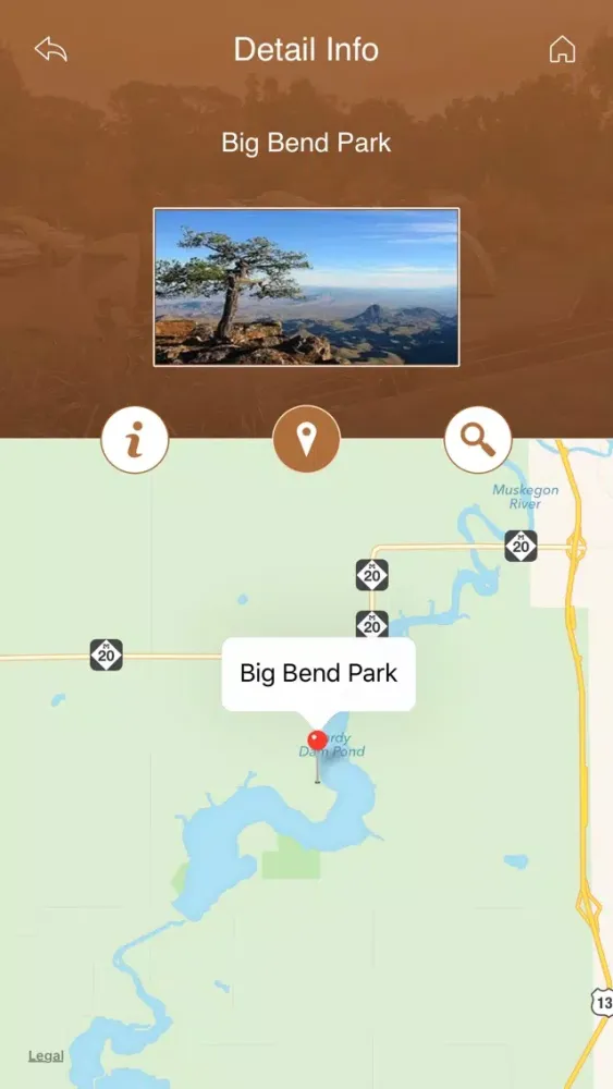 Tangkapan skrin Michigan Camping & RV Parks