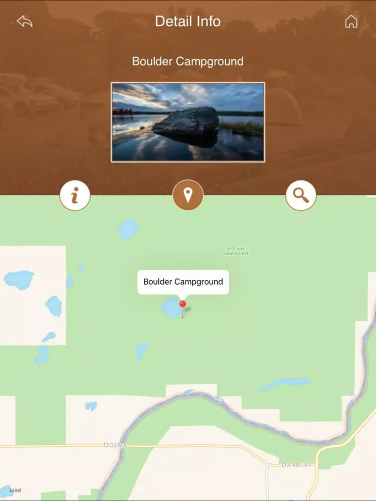 Minnesota Camping Locations iPad 应用截图