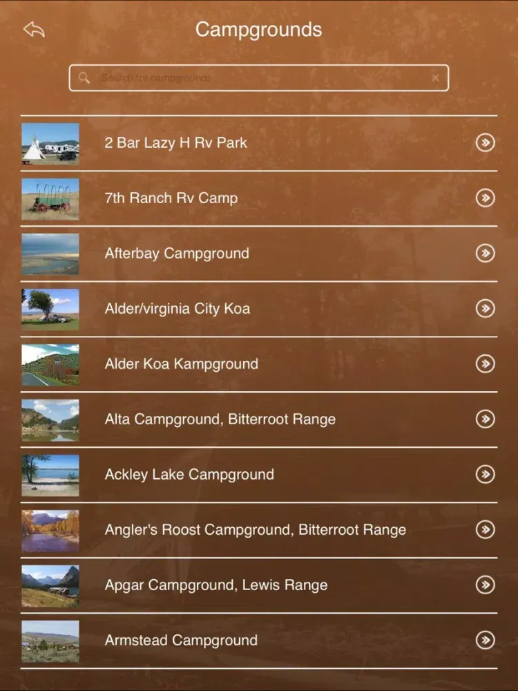 Montana Camping Guide iPad  स्क्रीनशॉट